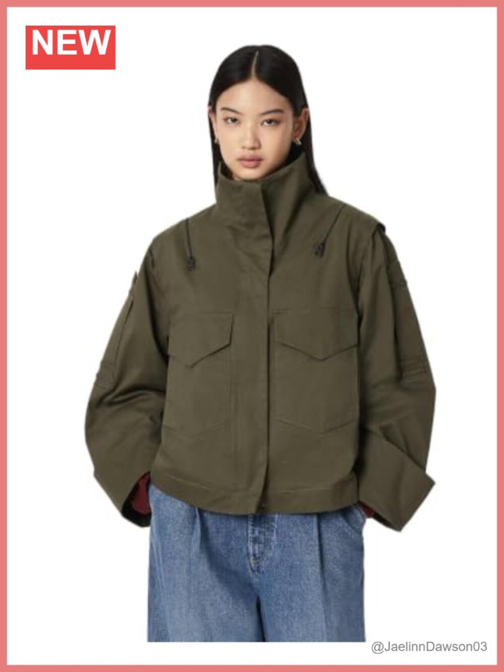 AllSaints Leighton Jacket Long Sleeve Casual Coat Classic Fit Band Collar